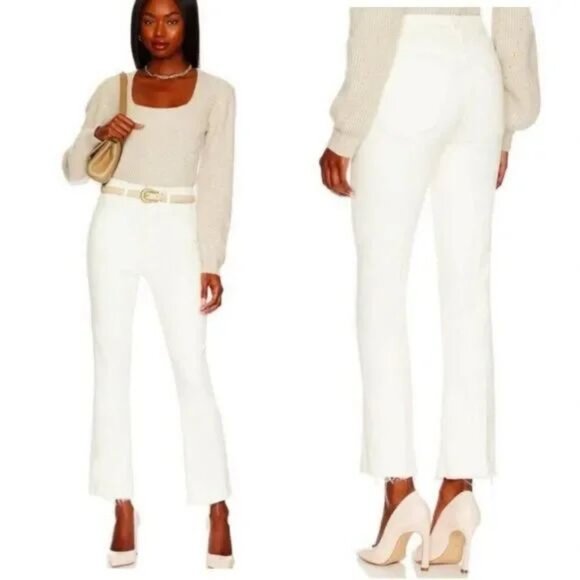 MOTHER The Tripper Ankle Fray Straight Jeans 34 in Play Date a Soft White - Picture 12 of 14